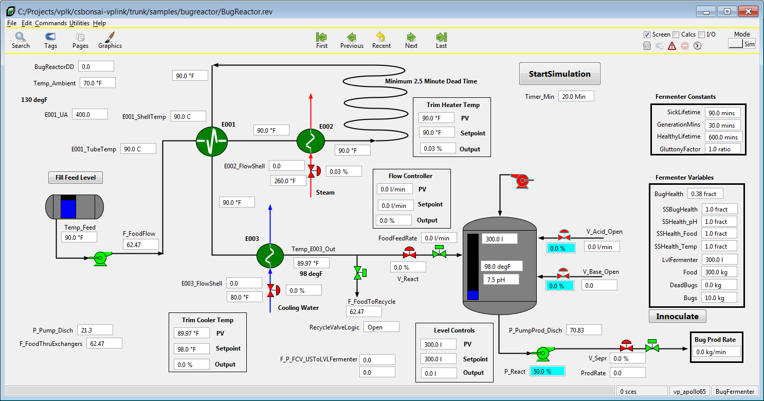 Pasteurization Startup screenshot