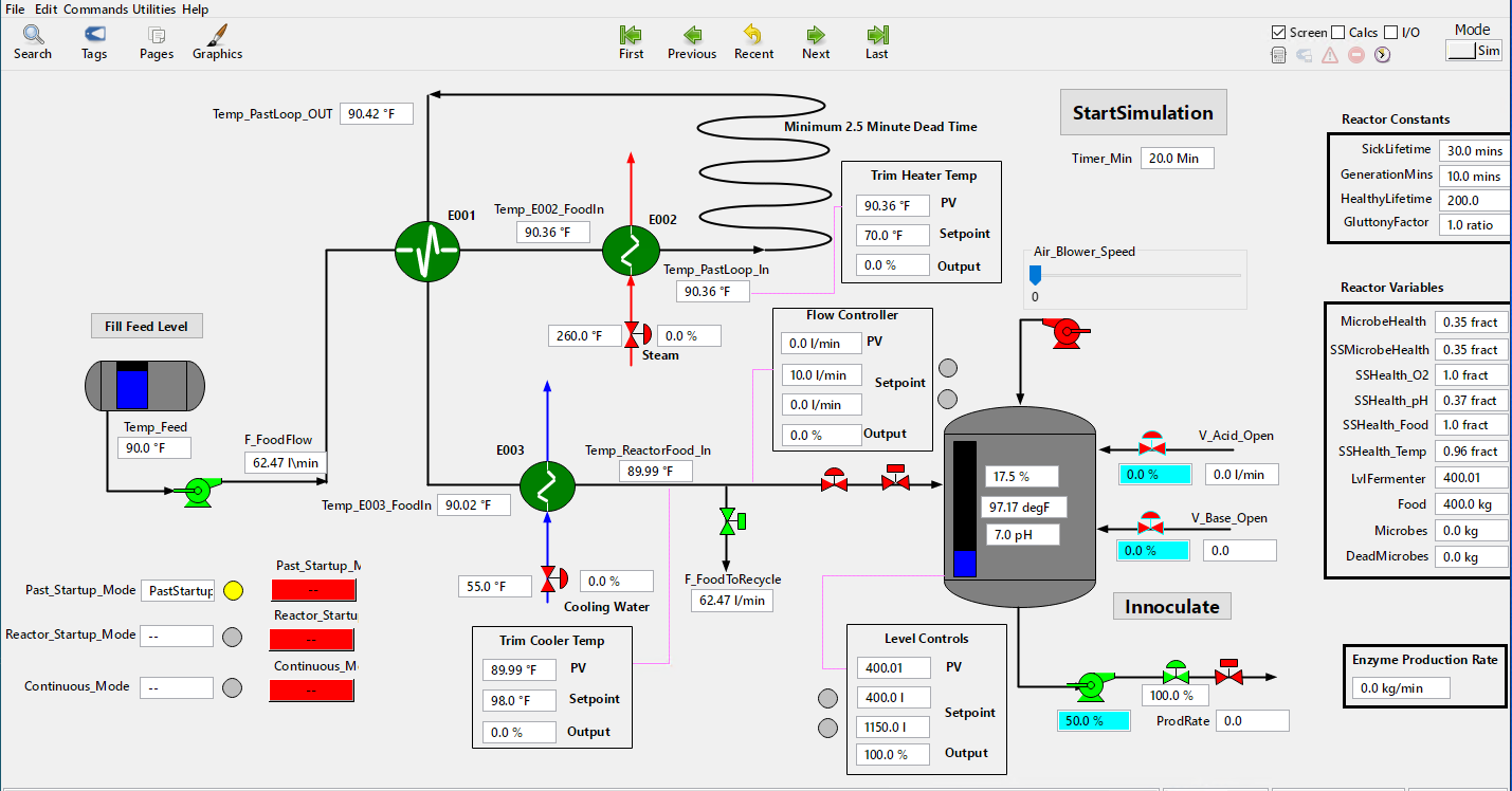 Pasteurization Startup screenshot